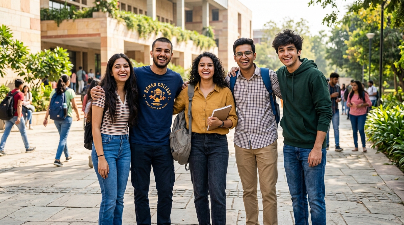 Students learning at Parvathys School of Commerce